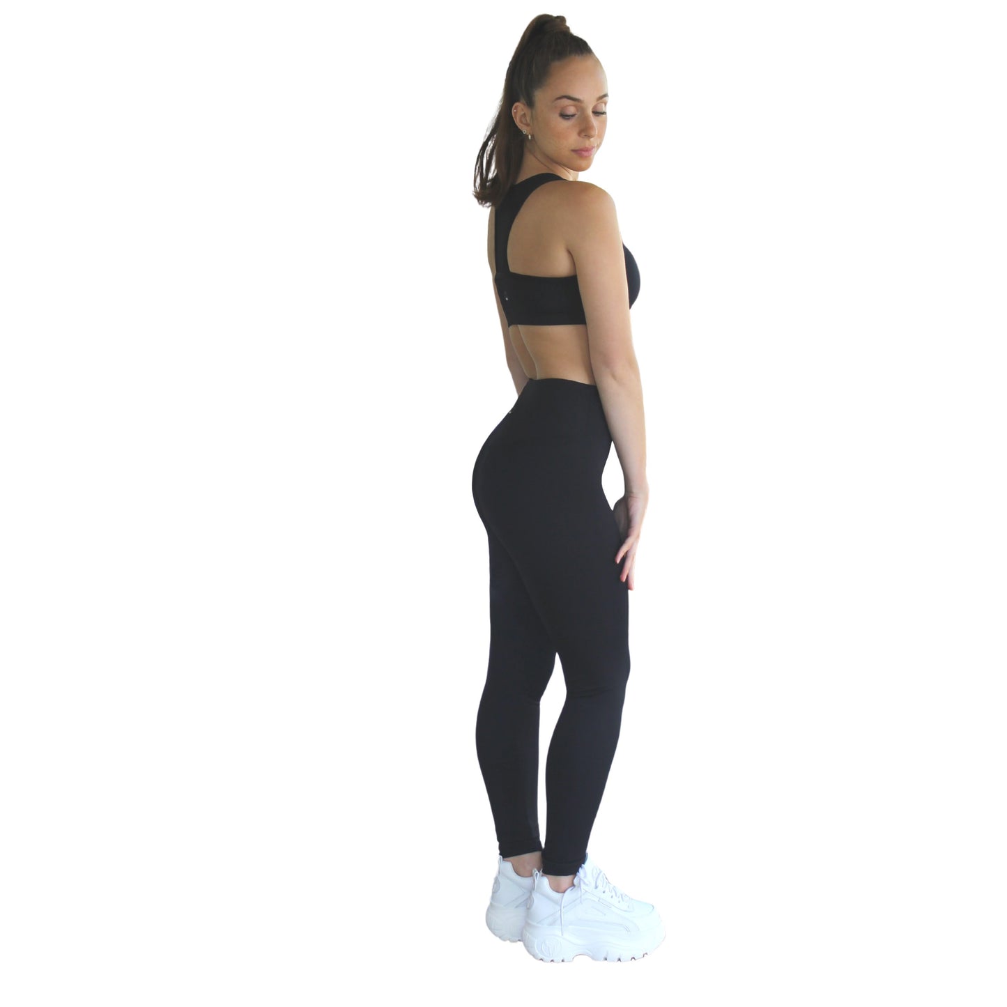 Seamless High Rise Yoga Black Leggings