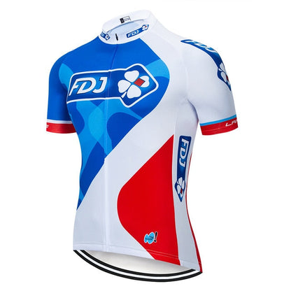 Conjunto de maillot de ciclismo Pro Team - Conjunto de babero de ciclismo para hombre FDJ 20D